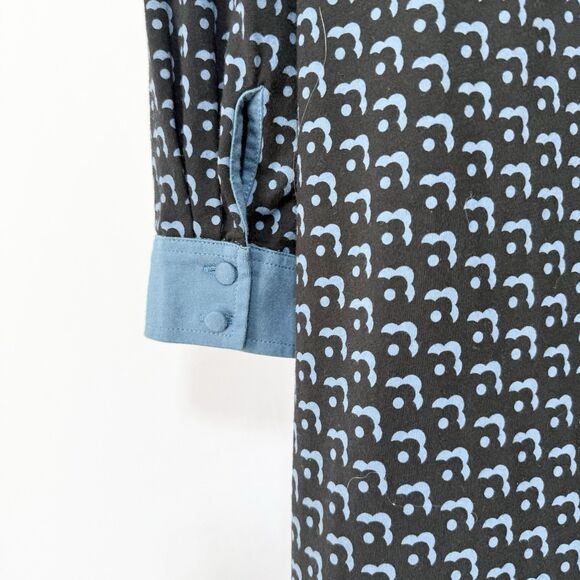 Orla Kiely Black and Blue Patterned Dress - Picture 5 of 10